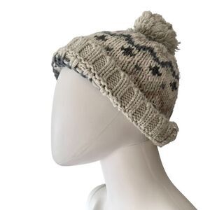 Fair Isle Acrylic Pom Knit Beanie, OS